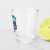 Argentinië Illustratie Retro Badge Shot Glas (Rechts)