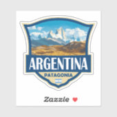 Argentinië Illustratie Retro Badge Sticker (Vel)