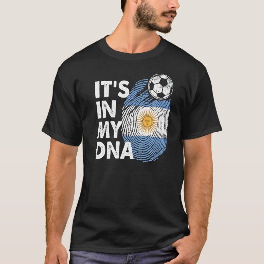 Argentinië in mijn DNA Argentin-Argentijnse vlagte T-shirt (Voorkant)