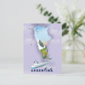 Argentinië Kaart Reisposter (Staand voorkant)