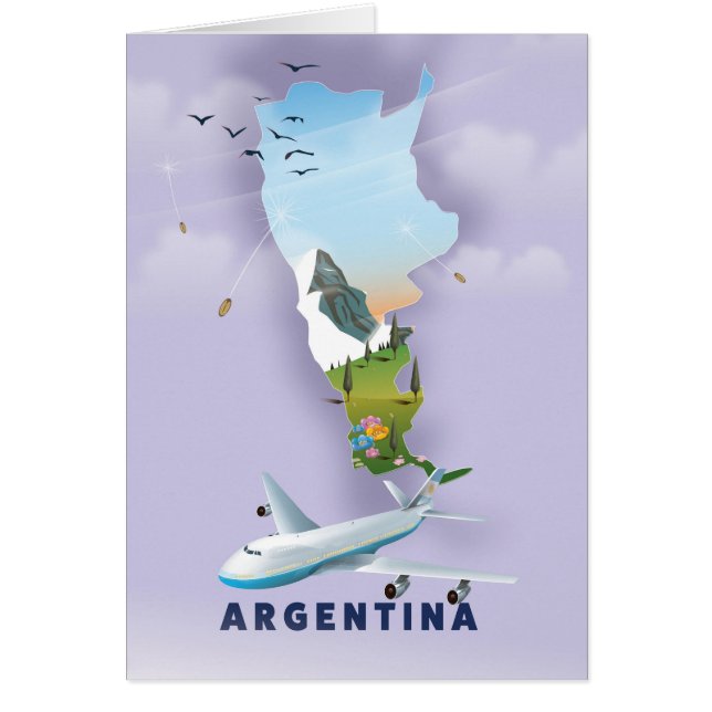 Argentinië Kaart Reisposter (Voorkant)