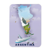 Argentinië Kaart Reisposter Magneet (Verticaal)