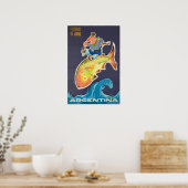 Argentinië Kunst Buenos Aires Print Antieke Reis (Keuken)