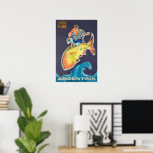 Argentinië Kunst Buenos Aires Print Antieke Reis (Thuiskantoor)