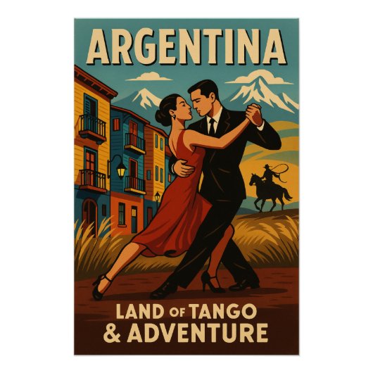Argentinië - Land van Tango & Adventure Perfect Poster (Voorkant)