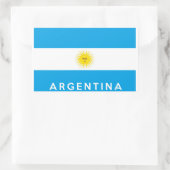 argentinië land vlag naam tekst rechthoekige sticker (Tas)