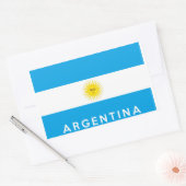 argentinië land vlag naam tekst rechthoekige sticker (Envelop)