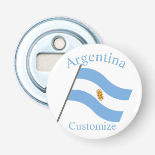 Argentinië Land Vlag Thunder_Cove Button Flesopener