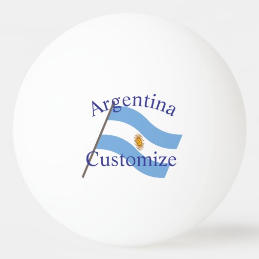 Argentinië Land Vlag Thunder_Cove Pingpongbal (Voorkant)
