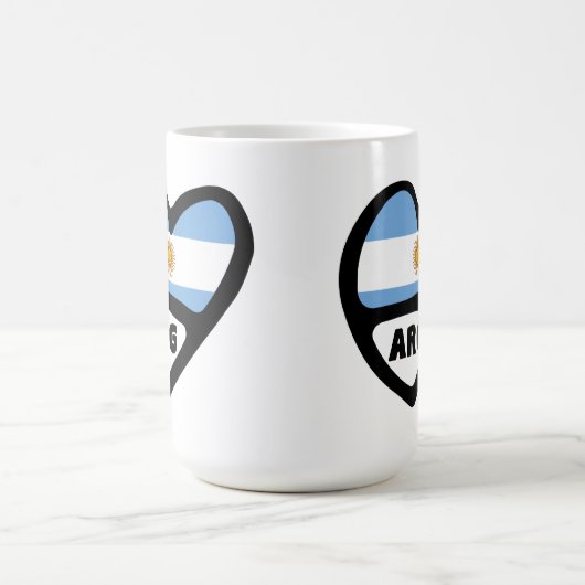 Argentinië Landcode Flag Heart ARG Koffiemok (Center)