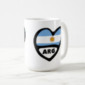 Argentinië Landcode Flag Heart ARG Koffiemok (Voorkant rechts)