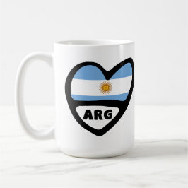 Argentinië Landcode Flag Heart ARG Koffiemok