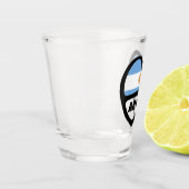 Argentinië Landcode Flag Heart ARG Shot Glas (Links)