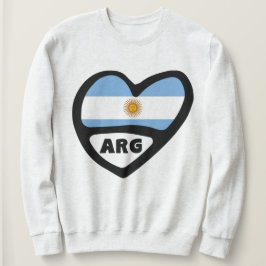Argentinië Landcode Flag Heart ARG Trui
