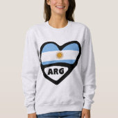 Argentinië Landcode Flag Heart ARG Trui (Voorkant)