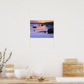 Argentinië, Las Grutas. Het strand bij zonsonderga Poster (Keuken)