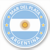 Argentinië, Mar del Plata Sticker (Voorkant)