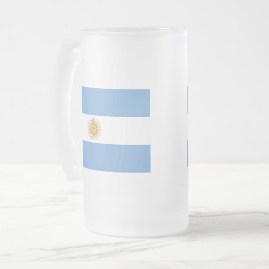 argentinië matglas bierpul (Voorkant links)