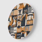 Argentinië: Naadloze etnische illustratie. Grote Klok (Hoek)