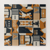 Argentinië: Naadloze etnische illustratie. Legpuzzel (Horizontaal)