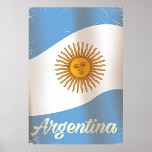 Argentinië Nationaal poster van vlaggenvakantie