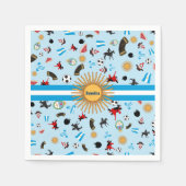 Argentinië - nationale vlag met beroemde iconen servet (Voorkant)