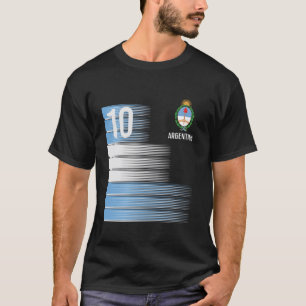 Argentinië Nummer 10 Flag Voetbal Mannen Vrouwen K T-shirt