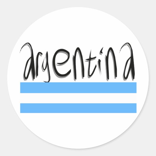 Argentinië ontwerp! ronde sticker (Voorkant)