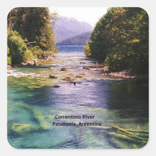 Argentinië, Patagonië  Vierkante Sticker (Voorkant)
