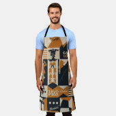 argentinië patroon naadloze ontwerpillustratie schort (Gedragen)