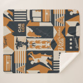 argentinië patroon naadloze ontwerpillustratie sherpa deken (Voorkant (horizontaal))