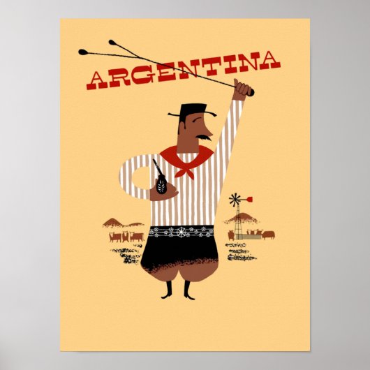 Argentinië poster van wijnreizen (Voorkant)