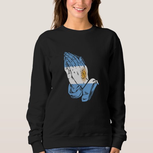 Argentinië Praying Hands Flag Camisa de Argentina Trui (Voorkant)
