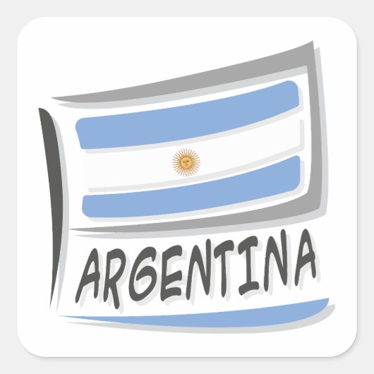 Argentinië Pride X-vlag Vierkante Sticker (Voorkant)