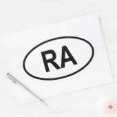 Argentinië "RA" Ovale Sticker (Envelop)