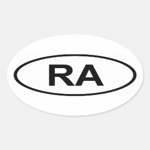 Argentinië "RA" Ovale Sticker