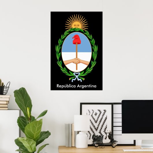 Argentinië Republica - Poster Emblem (Thuiskantoor)