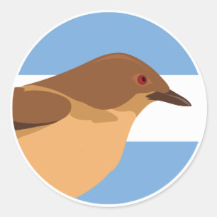 Argentinië Rode Ovenvogel Argentijns nationaal die Ronde Sticker