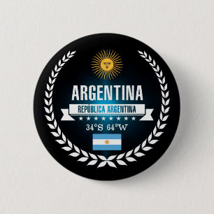 Argentinië Ronde Button 5,7 Cm