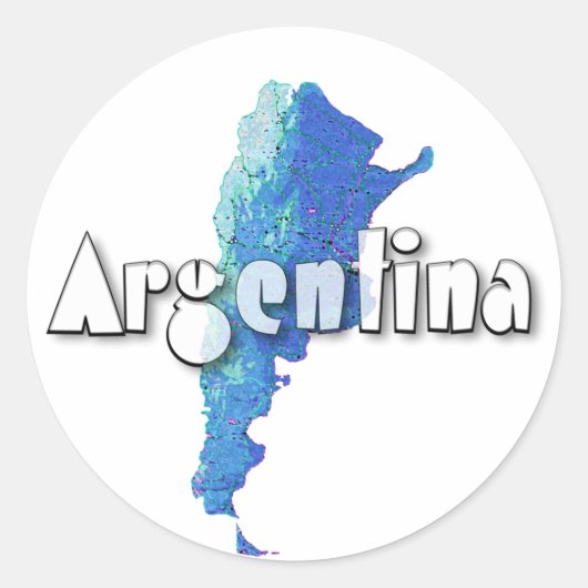 Argentinië Ronde Sticker (Voorkant)