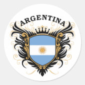 Argentinië Ronde Sticker (Voorkant)