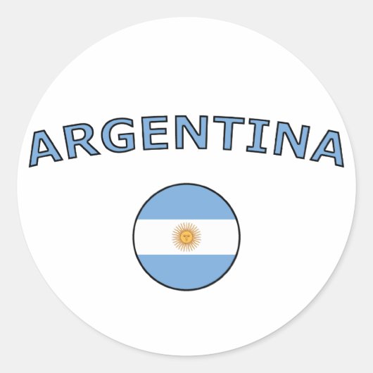 Argentinië Ronde Sticker (Voorkant)