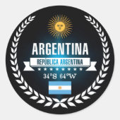 Argentinië Ronde Sticker (Voorkant)