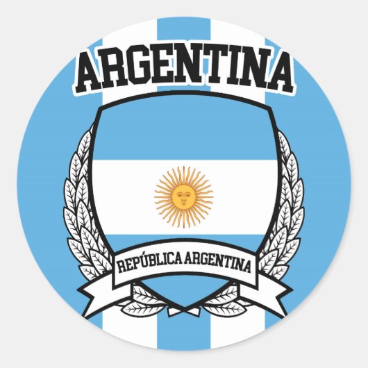 Argentinië Ronde Sticker (Voorkant)