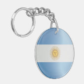 Argentinië Round Icon Flag Sleutelhanger (Voorkant Links)