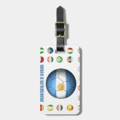 Argentinië Soccer 0335 Bagagelabel (Voorkant verticaal)