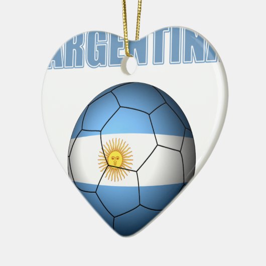 Argentinië Soccer 0528 Keramisch Ornament (Links)