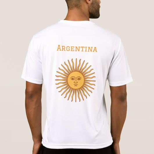 Argentinië Sol de Mayo: Authentic Fan Tee T-shirt (Achterkant)