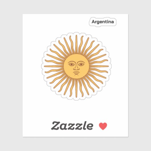 Argentinië Sol de Mayo: Echte Supporters T-shirt Sticker (Vel)