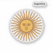 Argentinië Sol de Mayo: Echte Supporters T-shirt Sticker (Voorkant)